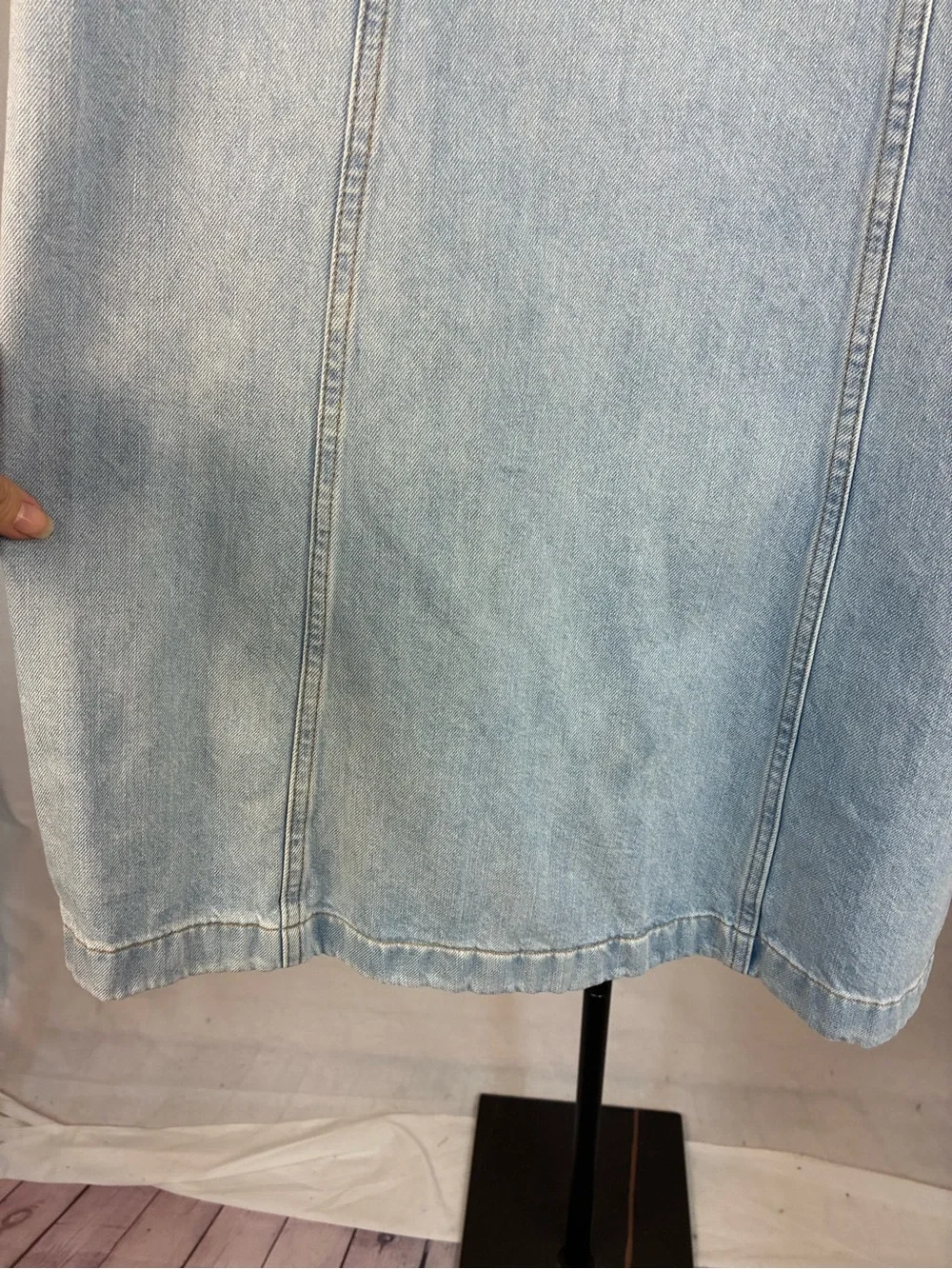 Madewell A-Line Sleeveless Mini Dress in Light Chambray S - Picture 4 of 9